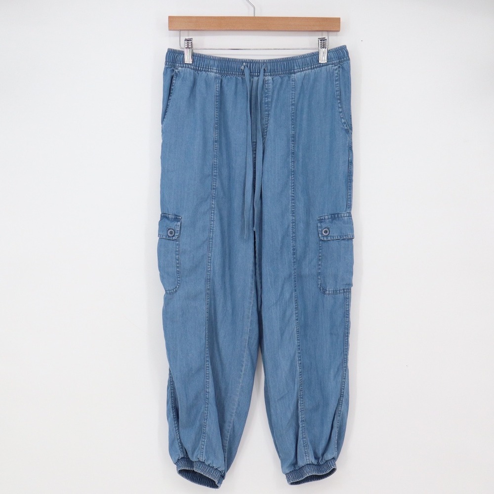 beachlunchlounge Joggers Women's S Blue Lyocell Cargo Elastic Excellent
